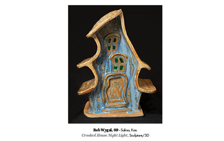 Postcard - Crooked House Night Light by Bob Wygal
