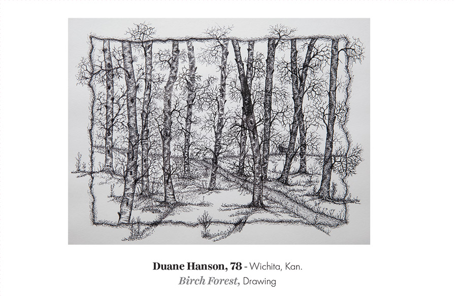 Postcard - Birch Forest by Duane Hanson
