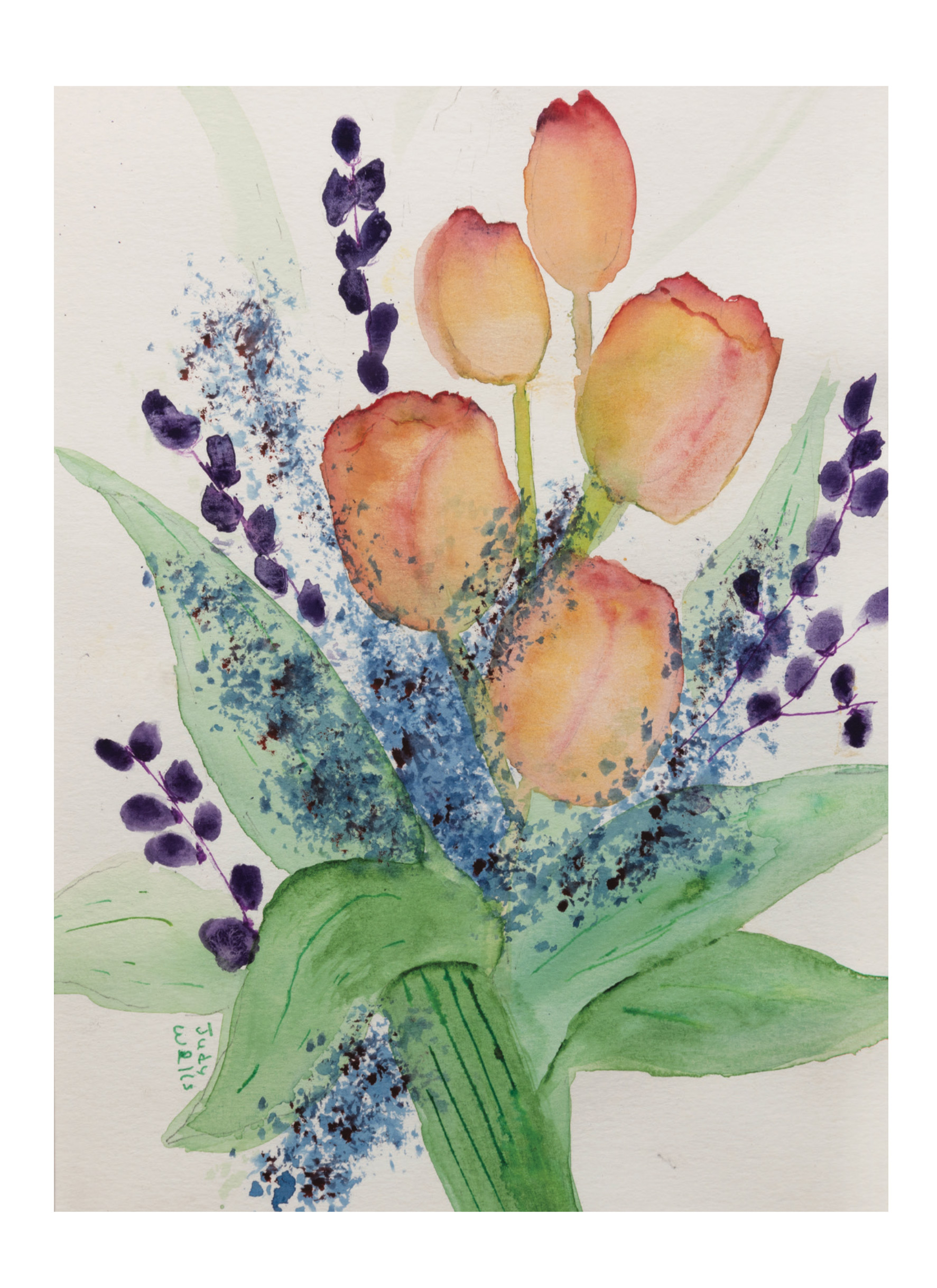 Thinking of You - Spring Time Tulips by Judith Wells