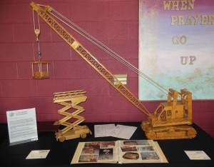 John Miller's wooden working crane and lift.