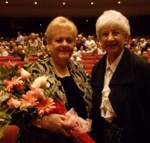 Jean Duncan, right, poses with Margarett Ann Pent, artistic advisor of the Wichita Grand Opera.