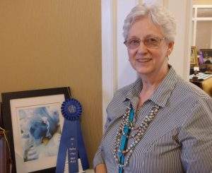 Paulette Mattingly, first place winner, Photography (professional), with "Blue Iris."
