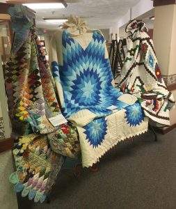 Quilts on display at this year's Art is Ageless competition.