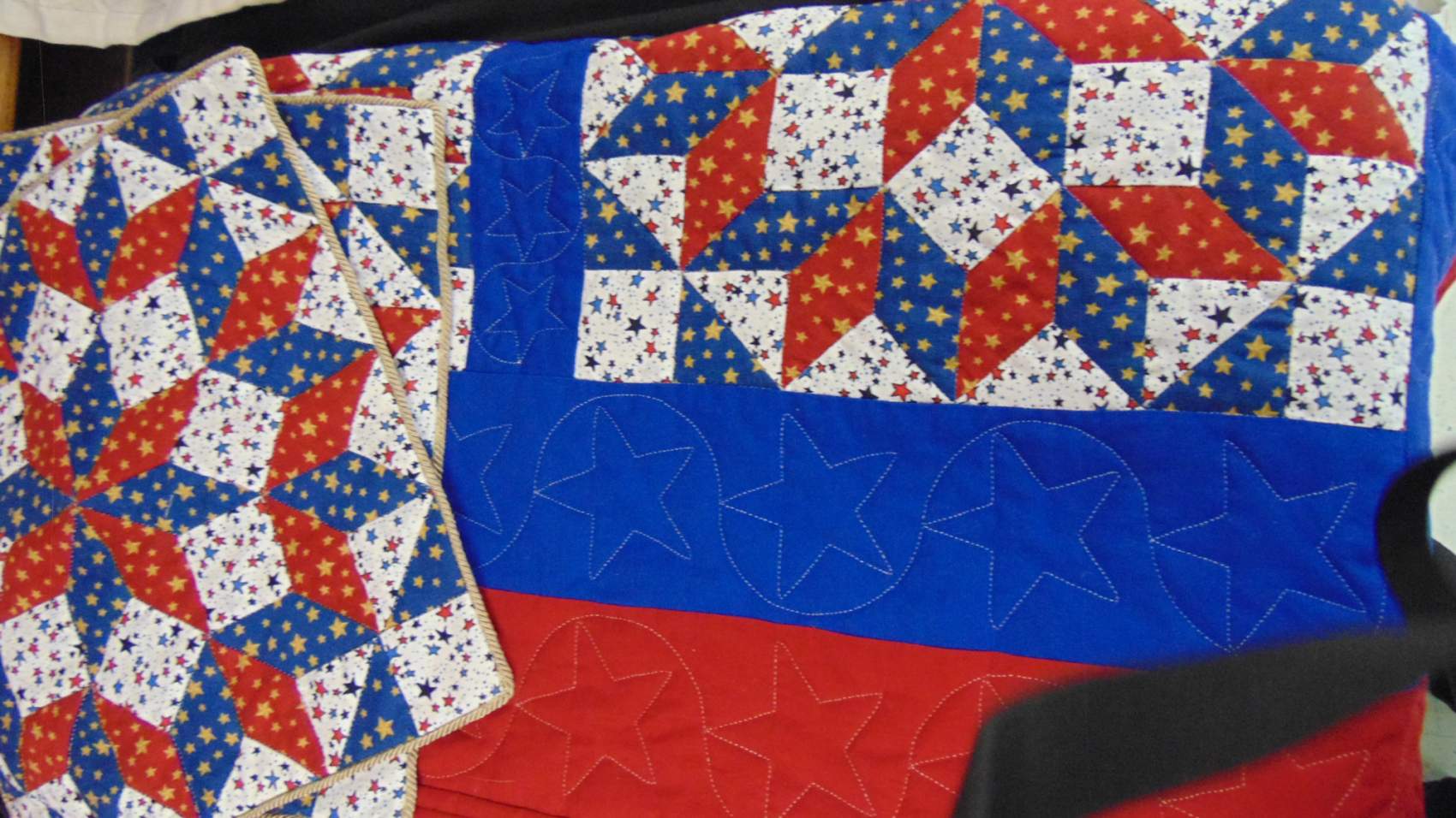 "Red, White and Blue," quilt by Ruby McBee won People's Choice at the Art is Ageless 2017 competition.