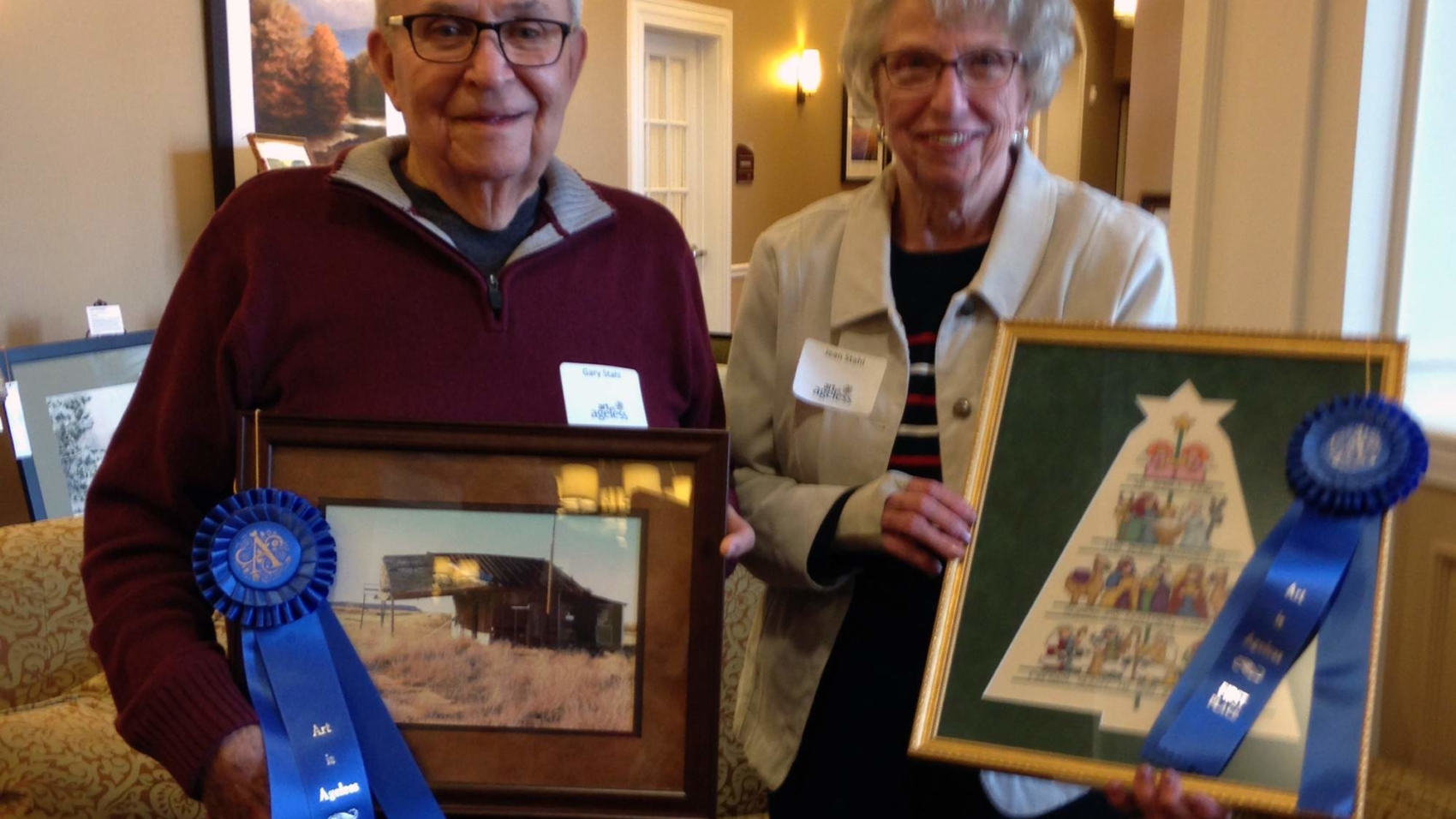 Gary and Jean Stahl took home blue ribbons in the photography and Christmas categories.