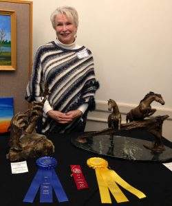 Maura Mensch received first and second in professional sculpture/3-D with her pieces “Carving Souls & Setting Them Free” and “Freestyle.”