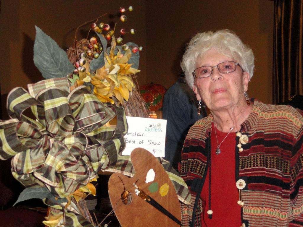 “Painter Delight Wreath” by Mutz Maples was Best in Show in the amateur category.