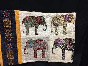 Juanita Shepherd, "Elephant Quilt," first place quilting, amateur.