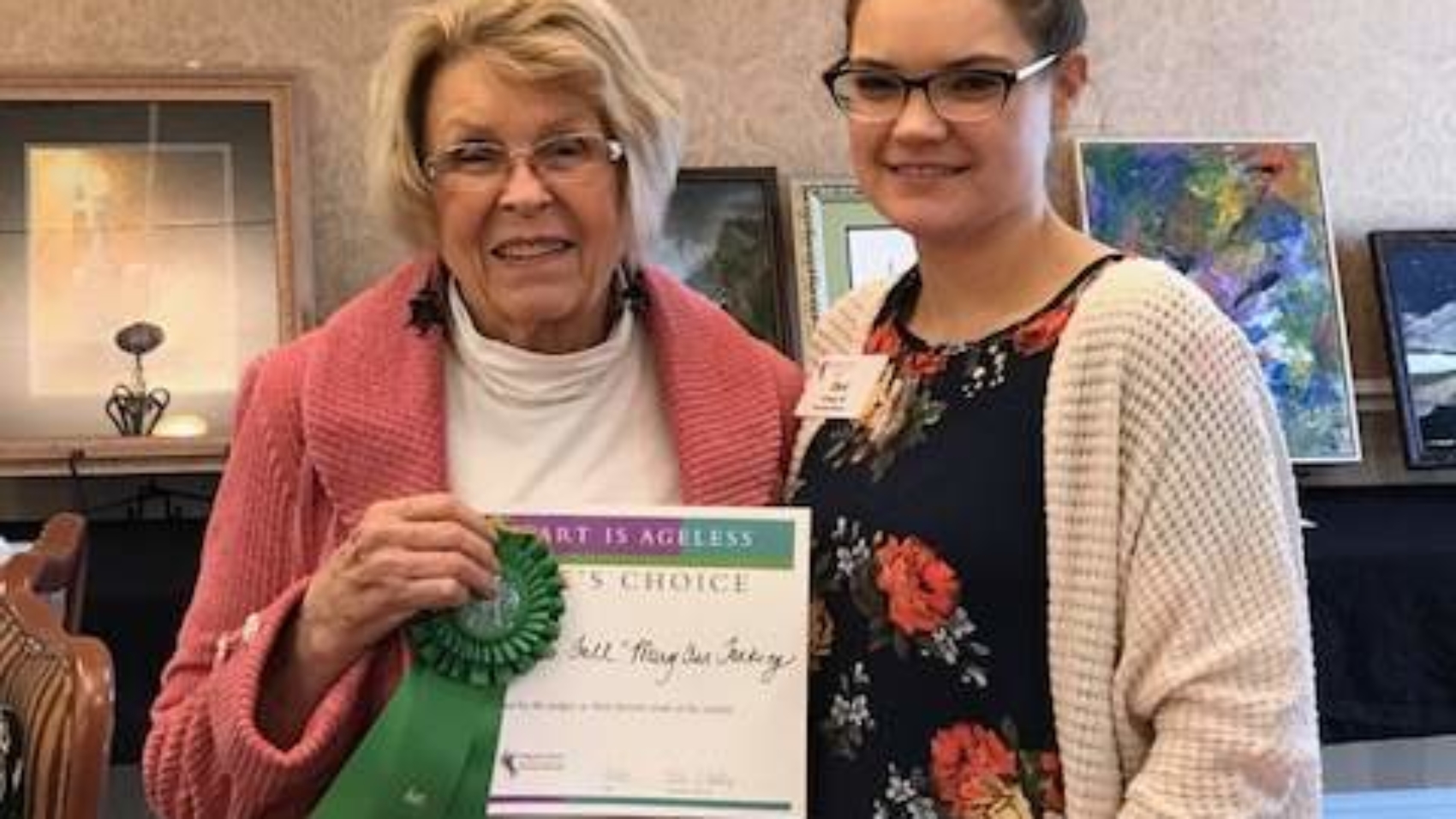 Mary Ann Tanking’s piece “Spring into Fall” was the Judges’ Choice at the Salina Presbyterian Manor Art is Ageless exhibit.